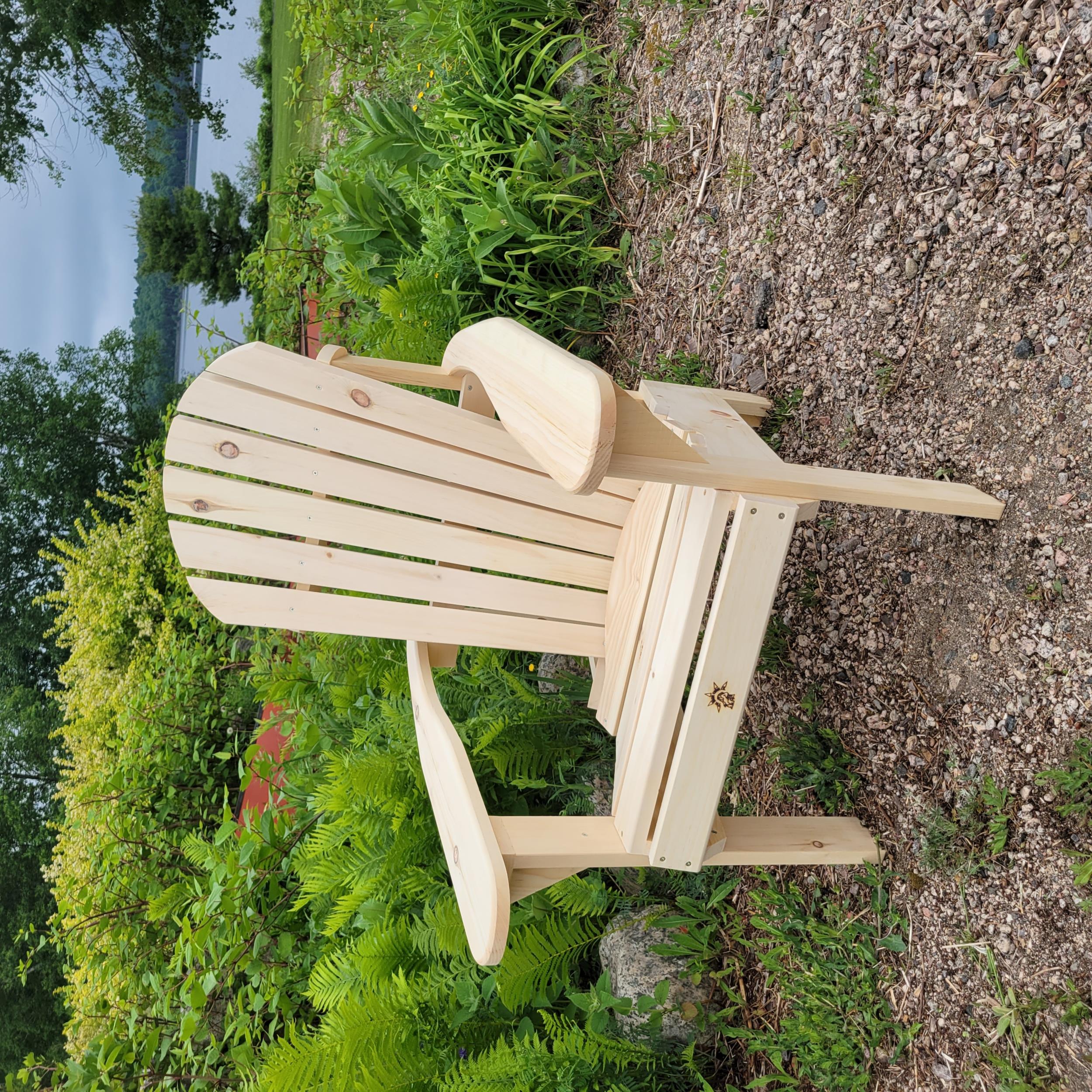 Upright Muskoka Chair Kit, Pine